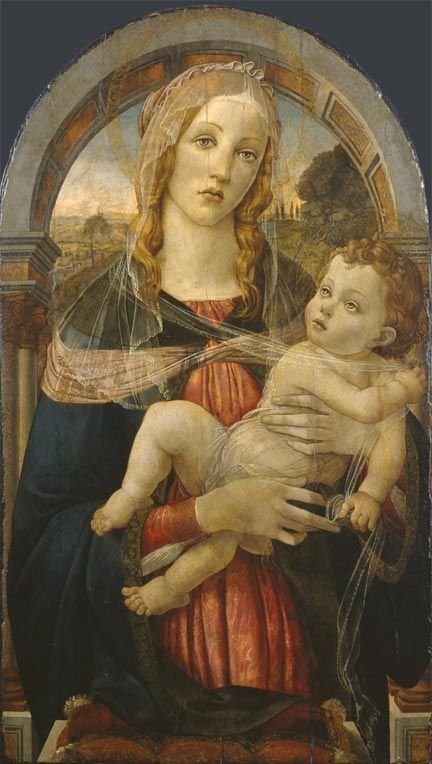 Attributed to Umberto Giunti, 'Madonna of the Veil', 1920-1929 | Art,  Italian renaissance art, Early renaissance painting