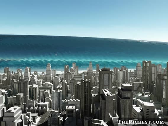 Смертоносное цунами море, океан, ужасы