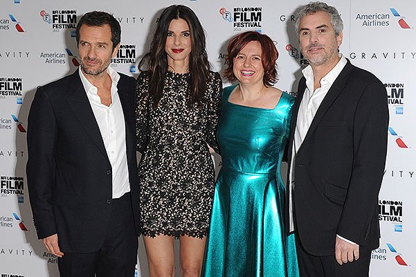Дэвид Хейман, Санда Баллок, глава кинофестивали BFI Клэр Стюарт и Альфонсо Куарон