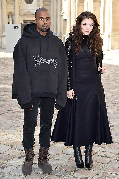 Канье Уэст и Lorde на показе Dior