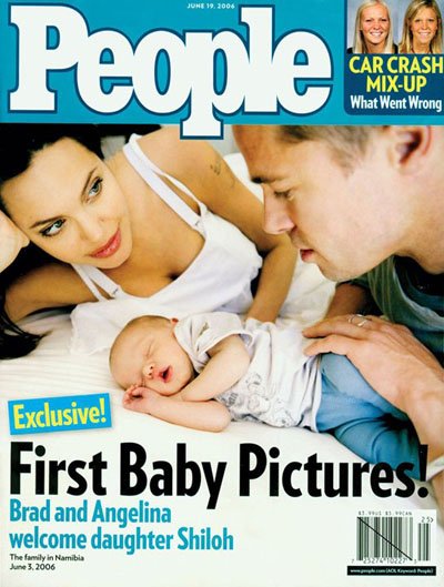 Обложка журнала People с Анджелиной Джоли и Брэдом Питтом