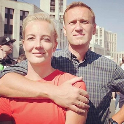 Алексей Навальный с женой Юлией 