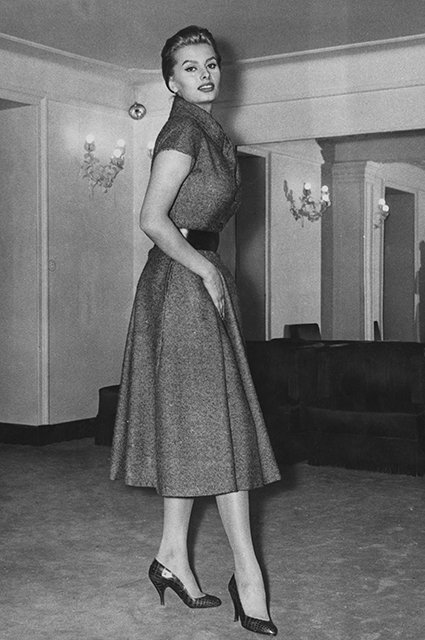 Софи Лорен в платье Dior, 1956 год