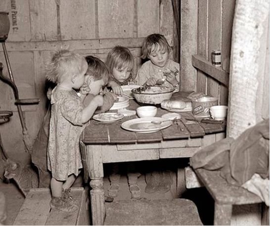 Рождественский ужин во время Великой Депрессии. Репа и капуста