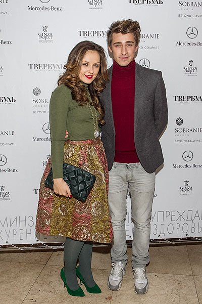 Катя Добрякова и Артем Королев на дне рождения ресторана 