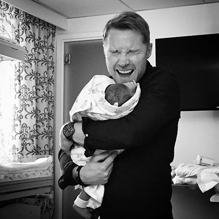 Ронан Китинг с новорожденным сыном