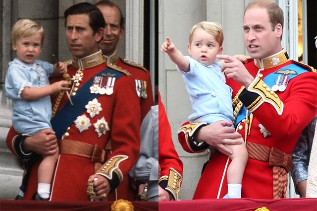 Принц Уильям и принц Чарльз/принц Джордж и принц Уильям