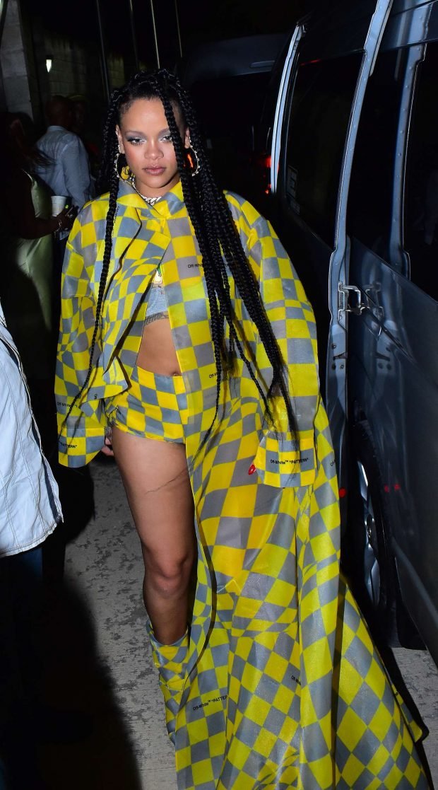 Rihanna at Reggae star Buju Banton concert -09