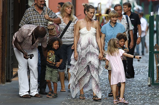 Сил и Хайди Клум с детьми и родителями модели