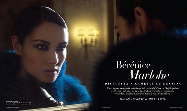 Беренис Марло на обложке испанского Harper's Bazaar