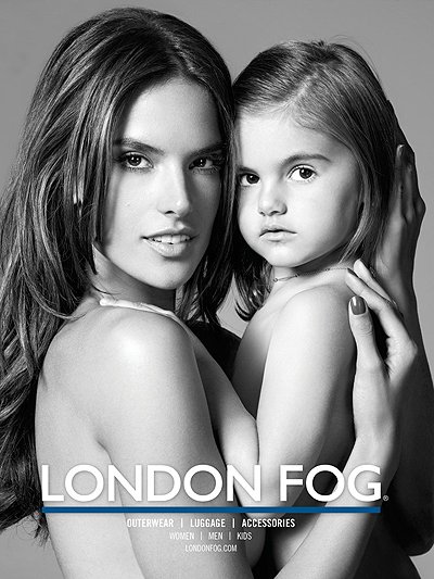 Алессандра Амбросио с дочерью Аней в рекламе London Fog
