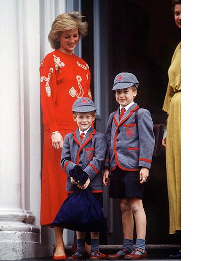Принц Гарри, принц Уильям и принцесса Диана