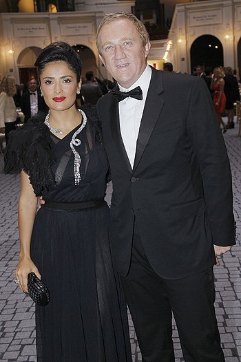 Сальма Хайек с супругом Франсуа-Анри Пино