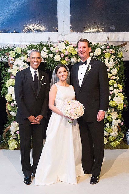 Барак Обама и Марвин Николсон с супругой Хелен Пайчич  