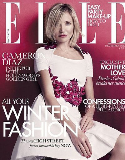 Кэмерон Диас в декабрьском номере британского Elle
