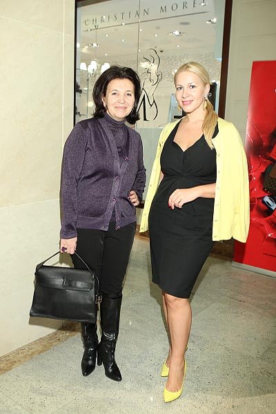 Марина Добровинская и Екатерина Одинцова на открытии салона красоты