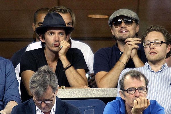 Леонардо ДиКаприо и Лукас Хаас на US Open