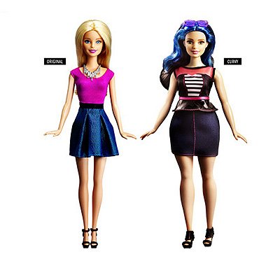 Обычная Барби и Барби plus-size