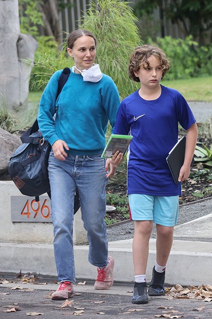 Натали Портман с сыном