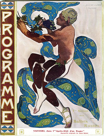 Обложка-иллюстрация Нижинского для программы седьмого сезона Русских Балетов в театре Шатле