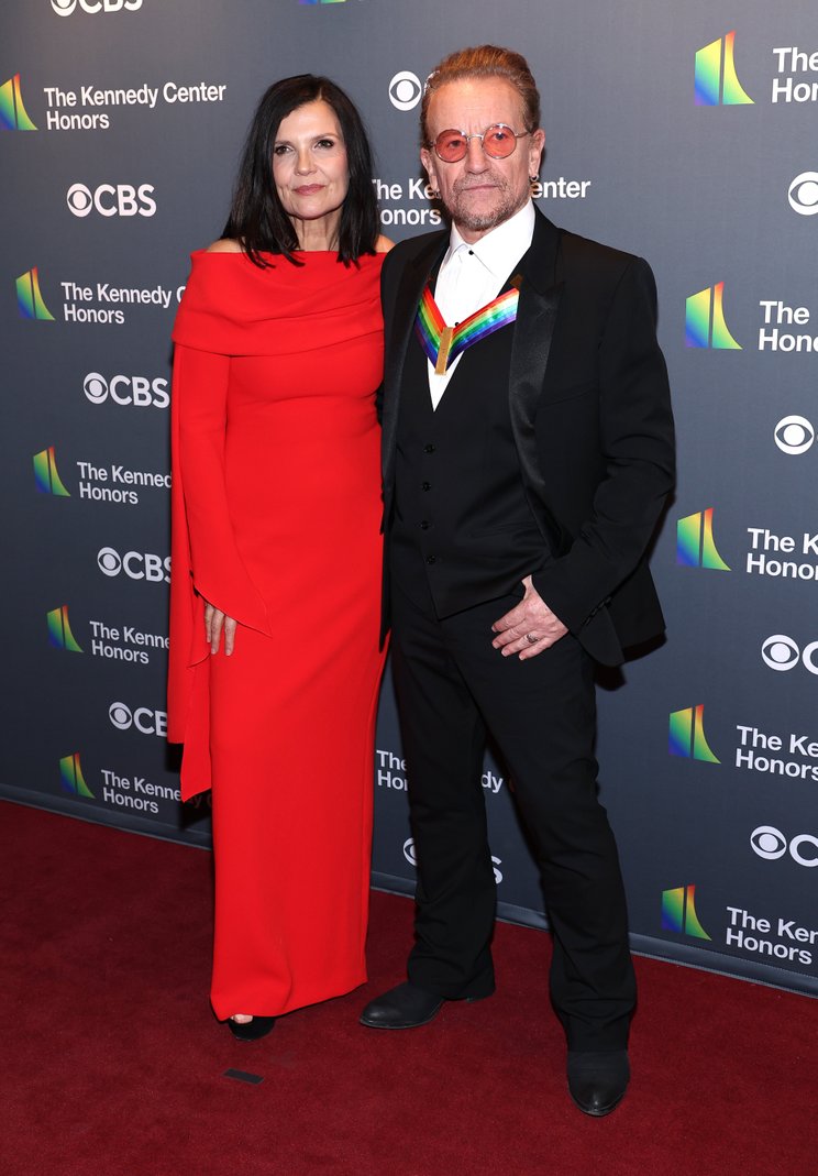 Солист группы U2 Боно с женой Эли Хьюсон