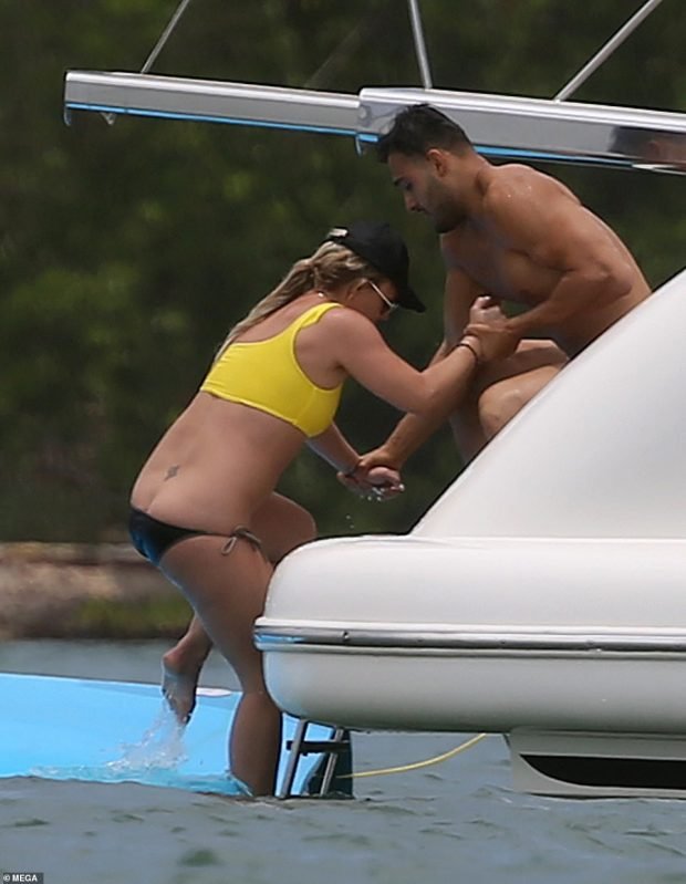 Britney Spears: Bikini candids on a Yacht in Miami -29