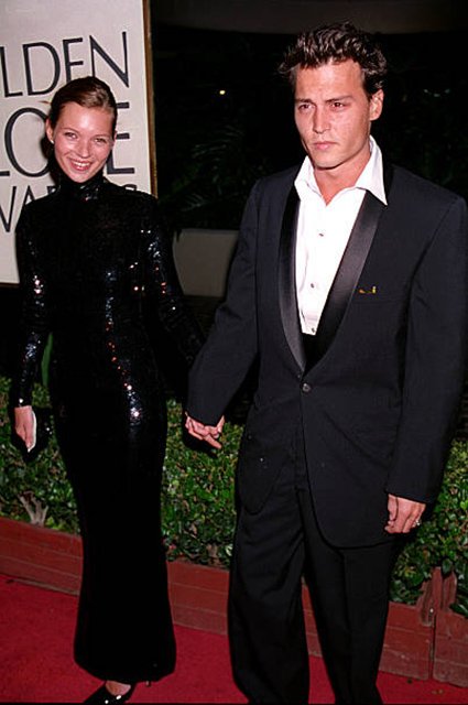1995 год, Кейт Мосс с Джонни Деппом