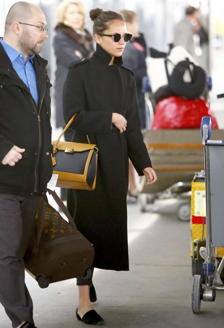 Alicia Vikander: Arriving at JFK Airport -07