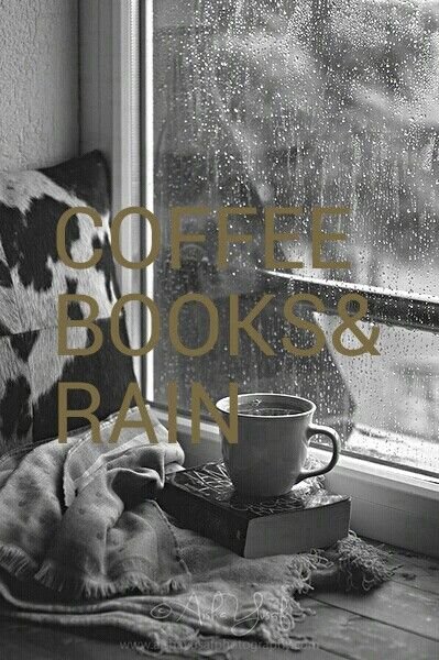 Coffee books rain: 