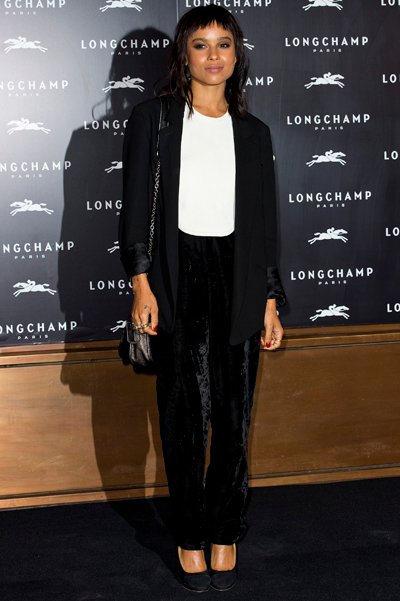 зоуи кравитц на открытии бутика Longchamp
