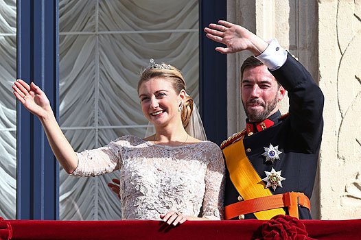 принцесса Люксембурга Стефани и кронпринц Гийом - молодожены