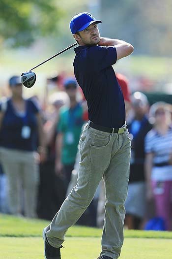 Джастин Тимберлейк на турнире по гольфу