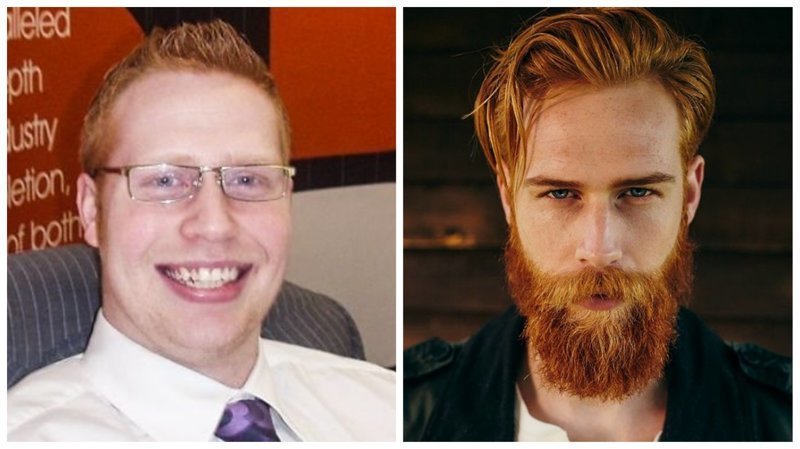 Парикмахер посоветовал парню отрастить бороду - и это полностью изменило его жизнь Круто получилось, борода, внезапно, до и после, изменения внешности, истории из жизни, истории людей, мужская красота