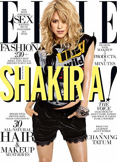 Шакира в съемке для июльского номера американского Elle