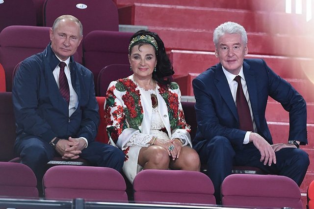 Владимир Путин, Ирина Винер-Усманова и Сергей Собянин