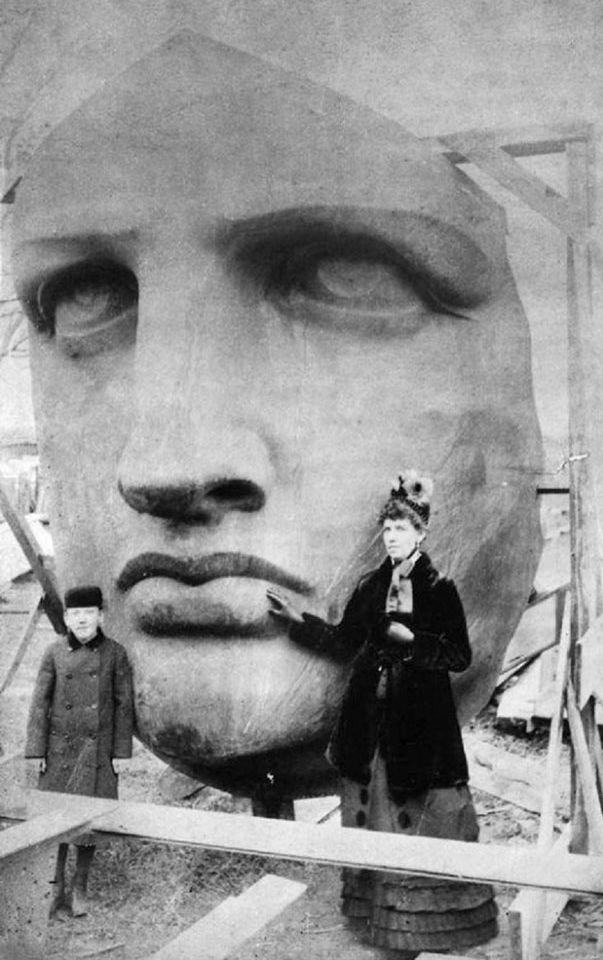 Прибывшая голова Статуи Свободы. 1885 год