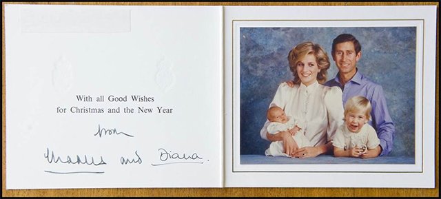 Рождественская открытка принца Чарльза и принцессы Дианы, 1984 год