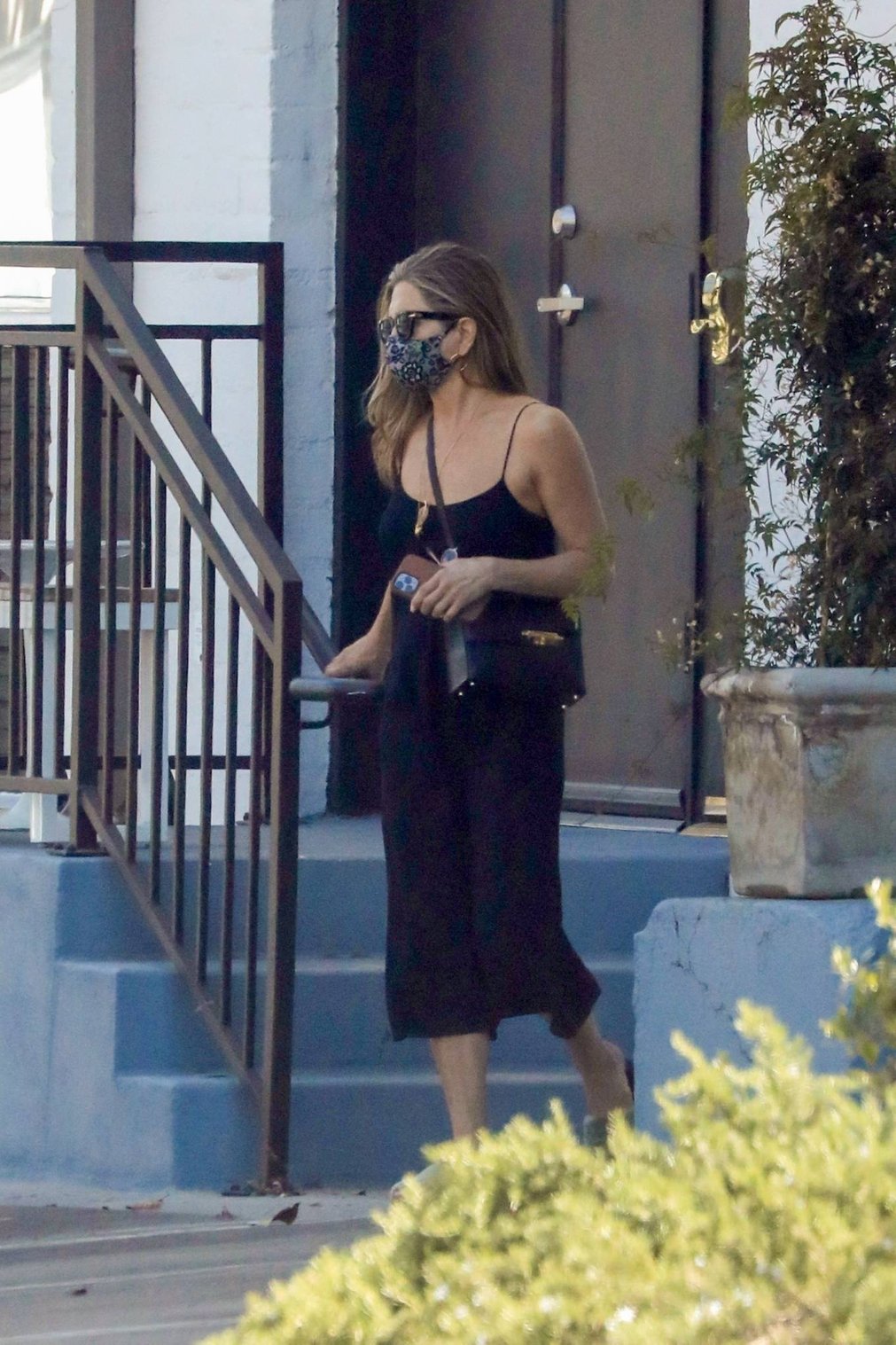 Jennifer Aniston 2021 : Jennifer Aniston – With bodyguard as she leaves a hair salon in Beverly Hills-01