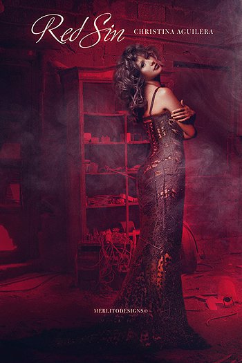 Кристина Агилера в рекламе парфюма Red Sin