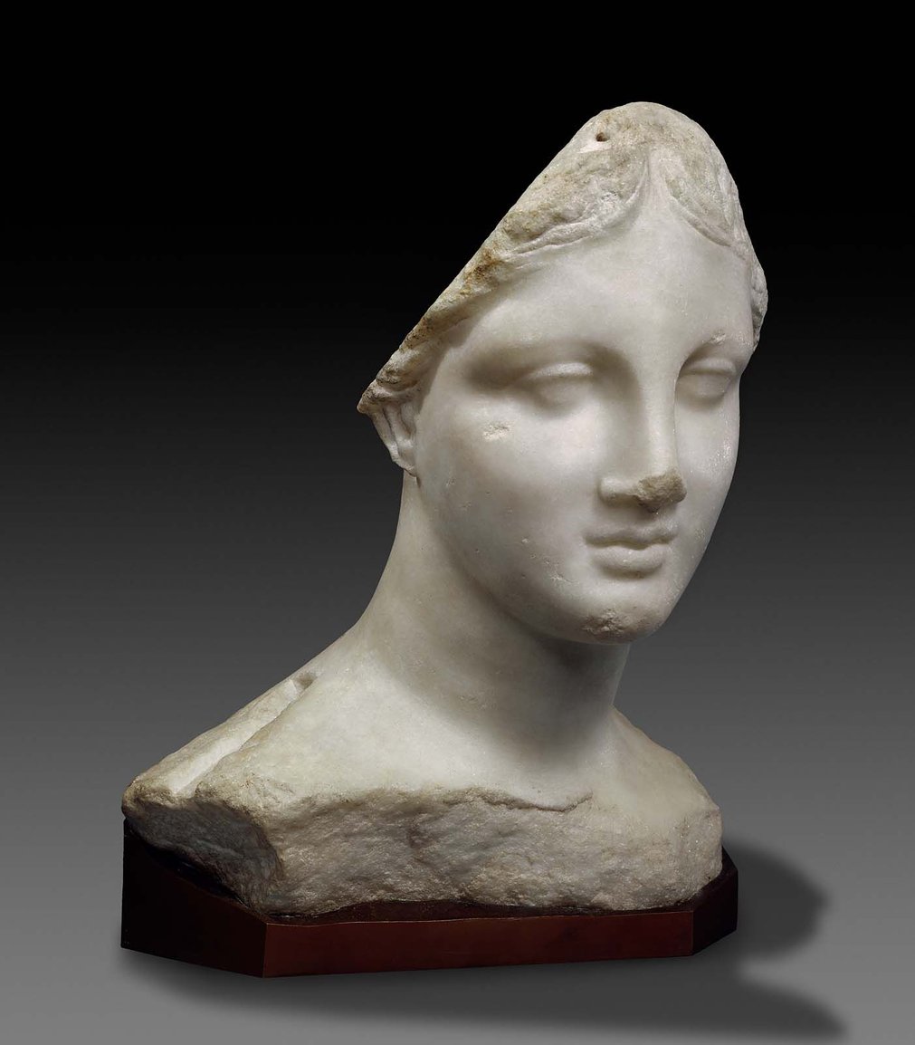 Late Classical Period: Head of a woman, Chios, Greece, ca. 320-300 ...