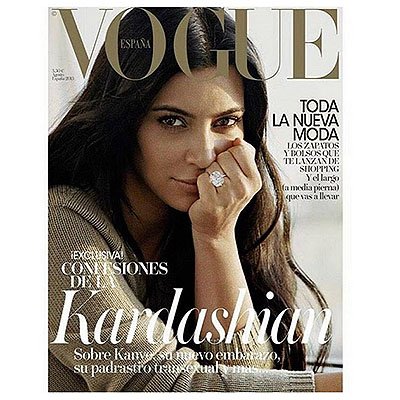Ким Кардашьян без макияжа на обложке Vogue