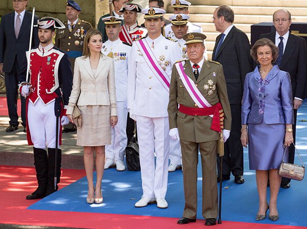 Принцесса Летиция, принц Филипе, Хуан Карлос I и София Греческая