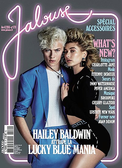 Лаки Смит и Хейли Болдуин на обложке Jalouse Magazine