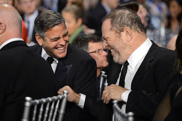 Джордж Клуни и Харви Вайнштейн на церемонии Critics Choice Awards-2013