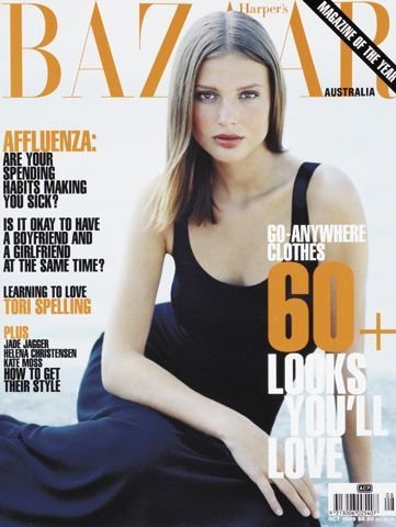 Bridget Hall by Patrick Demarchelier for  Harper's  Bazaar Australia October 1999.