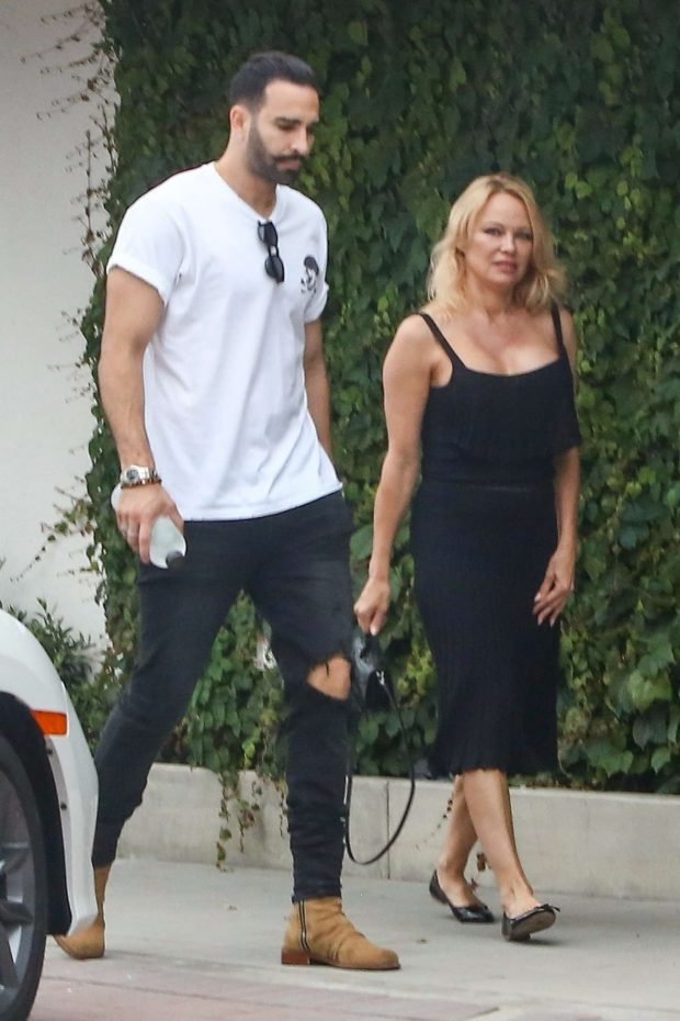 Pamela Anderson - With Her Boyfriend Adil Rami in Malibu