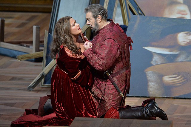Анна Нетребко и Пласидо Доминго в опере Il Trovator (