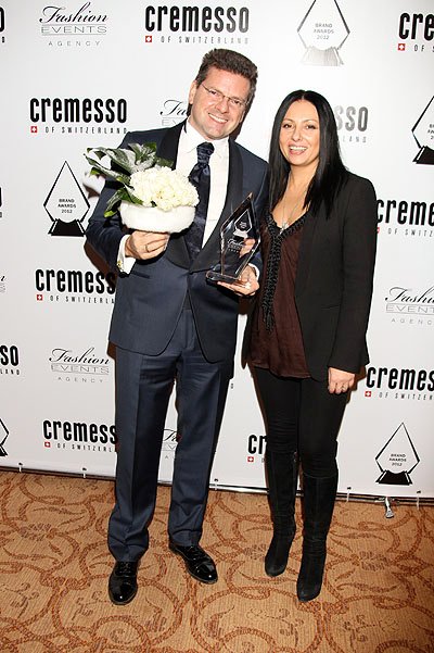 Константин Андрикопулос и Юлия Далакян на церемонии Brand Awards