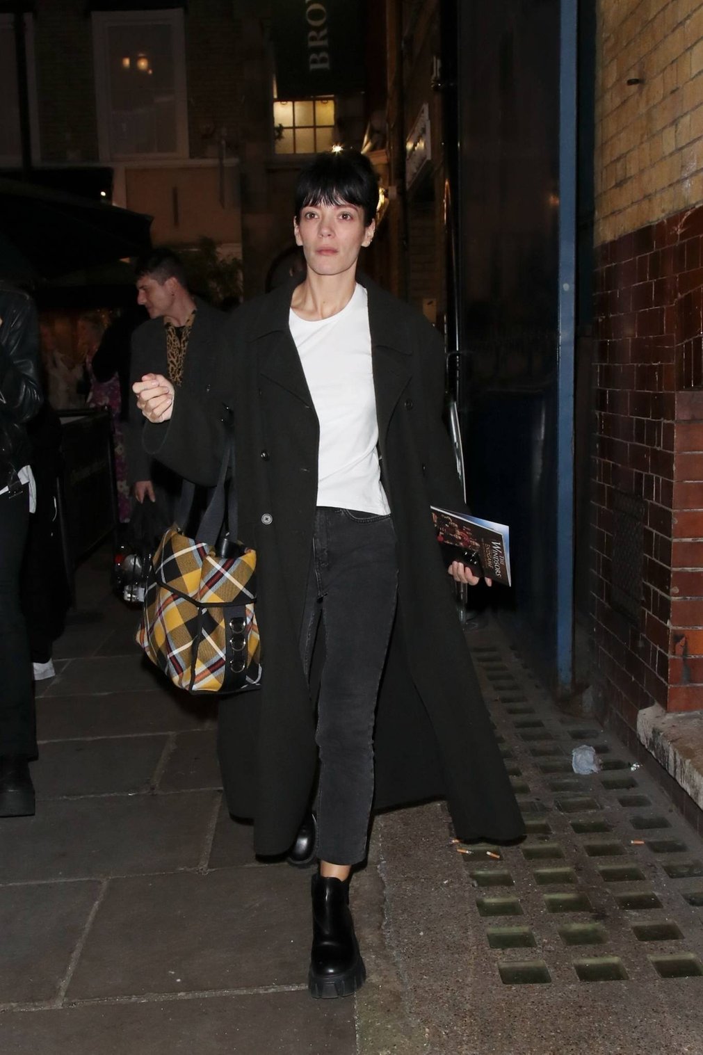 Lily Allen - Leaving the Noel Coward theatre in London