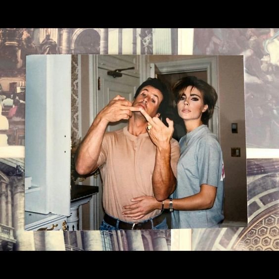 Jennifer Flavin & Sylvester Stallone being silly #Stallone